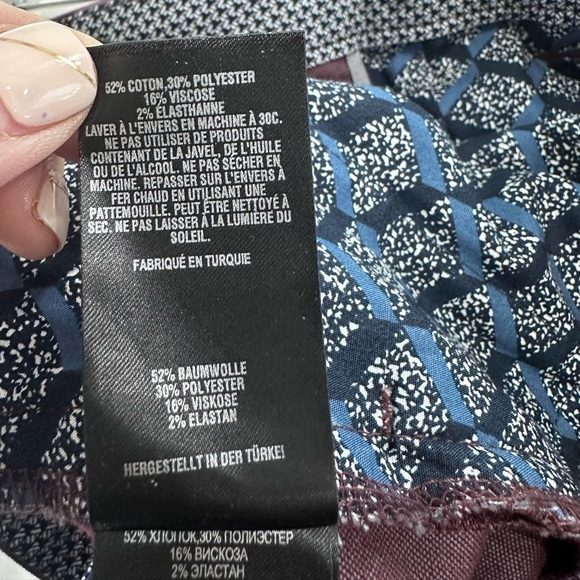 Ted Baker Bordeaux Chino trousers Pants Size 34R unaltered like new - Picture 10 of 12